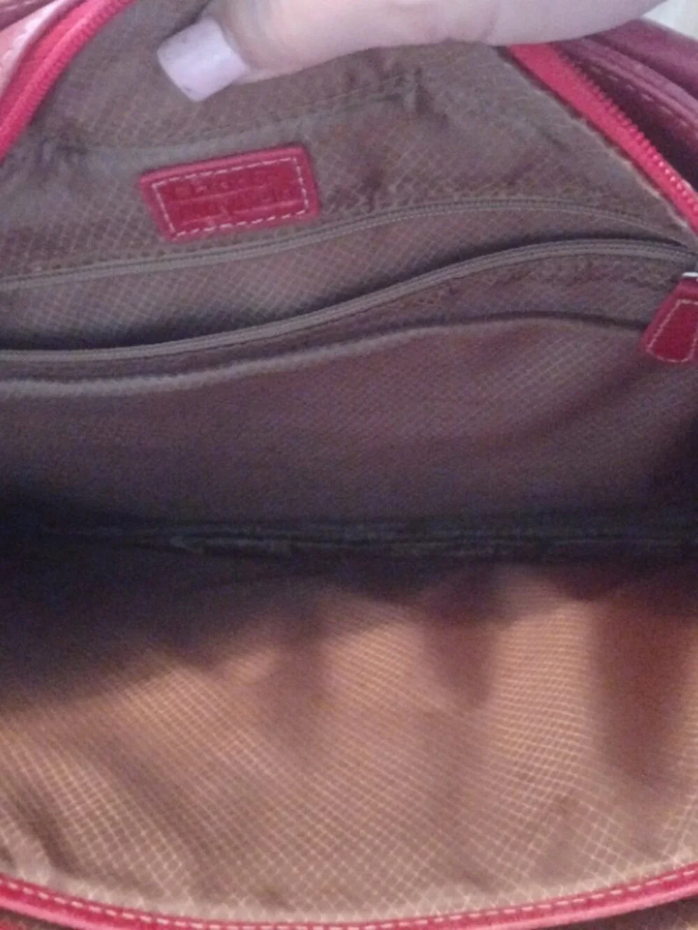 Clark & Mayfield Large Tote/Briefcase Distressed Pinkish/Red Bag/Laptop Holder